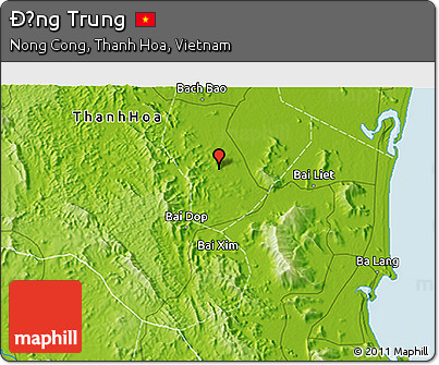 Physical 3D Map of Ðồng Trung