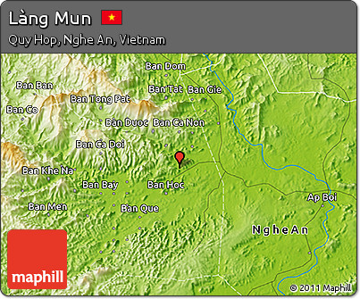 Physical 3D Map of Làng Mun