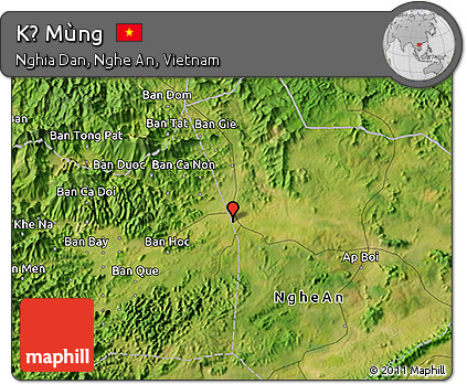 Satellite 3D Map of Kẻ Mùng