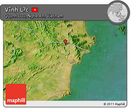 Satellite 3D Map of Vĩnh Lộc