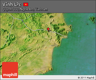 Satellite 3D Map of Vĩnh Lộc