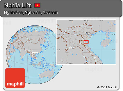 Gray Location Map of Nghĩa Liệt