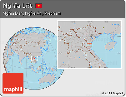 Gray Location Map of Nghĩa Liệt