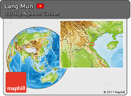Physical Location Map of Làng Mun