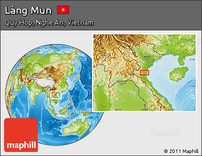 Physical Location Map of Làng Mun