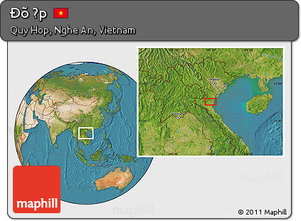 Satellite Location Map of Ðõ Ấp