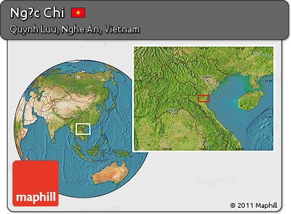 Satellite Location Map of Ngọc Chi