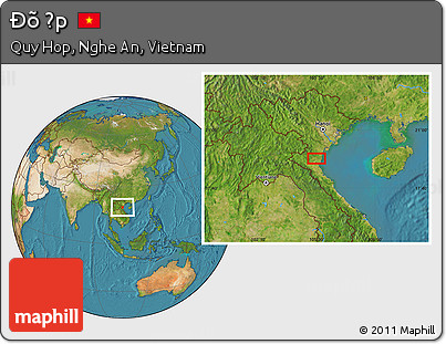 Satellite Location Map of Ðõ Ấp
