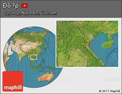 Satellite Location Map of Ðõ Ấp