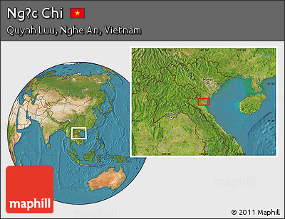 Satellite Location Map of Ngọc Chi