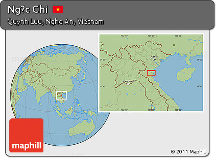 Savanna Style Location Map of Ngọc Chi