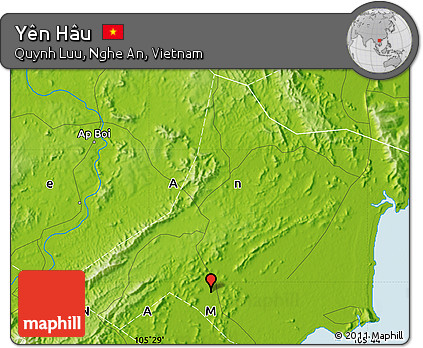 Physical Map of Yên Hâu