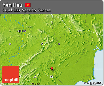 Physical Map of Yên Hâu