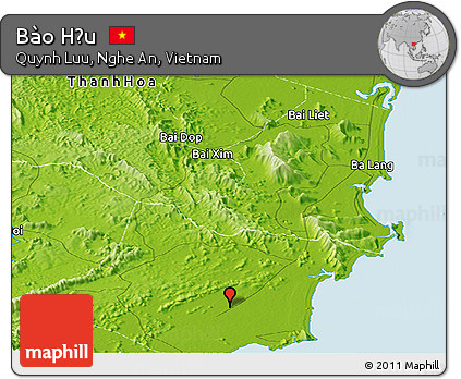 Physical Panoramic Map of Bào Hậu