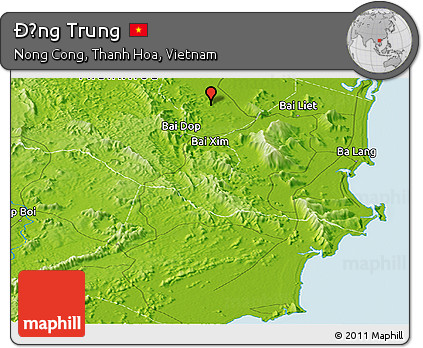 Physical Panoramic Map of Ðồng Trung