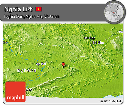 Physical Panoramic Map of Nghĩa Liệt