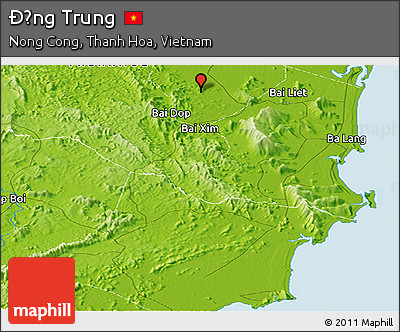 Physical Panoramic Map of Ðồng Trung