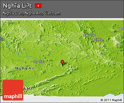 Physical Panoramic Map of Nghĩa Liệt