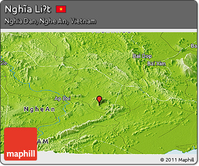 Physical Panoramic Map of Nghĩa Liệt