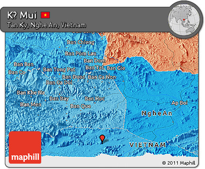 Political Panoramic Map of Kẻ Mui