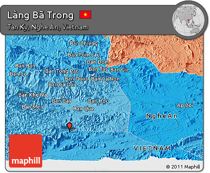 Political Panoramic Map of Làng Bã Trong