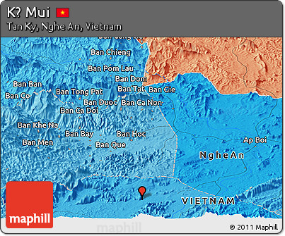 Political Panoramic Map of Kẻ Mui
