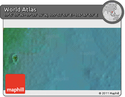 Satellite 3D Map of the Area around 19° 22' 18" N, 106° 19' 29" E