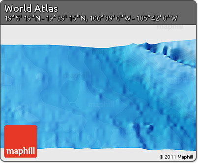 Political 3D Map of the Area around 19° 22' 18" N, 106° 10' 30" W