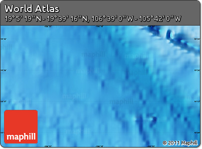 Physical Map of the Area around 19° 22' 18" N, 106° 10' 30" W
