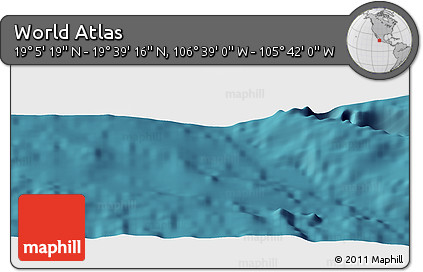 Satellite Panoramic Map of the Area around 19° 22' 18" N, 106° 10' 30" W