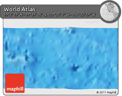 Physical 3D Map of the Area around 19° 22' 18" N, 107° 1' 30" W