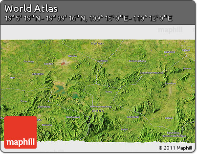 Satellite 3D Map of the Area around 19°&nbsp;22'&nbsp;18"&nbsp;N,&nbsp;109°&nbsp;43'&nbsp;29"&nbsp;E