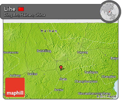 Physical 3D Map of Lihe
