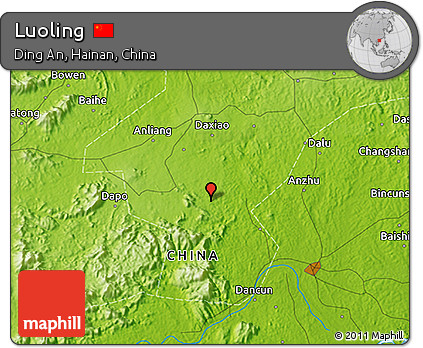 Physical 3D Map of Luoling