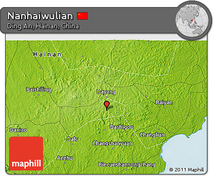 Physical 3D Map of Nanhaiwulian