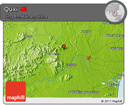 Physical 3D Map of Quxi