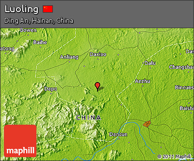 Physical 3D Map of Luoling