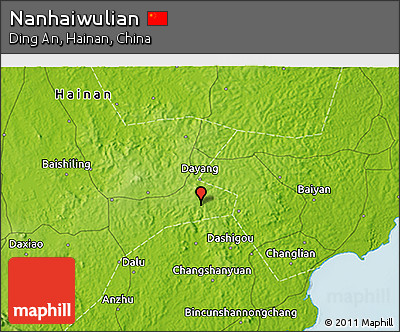 Physical 3D Map of Nanhaiwulian