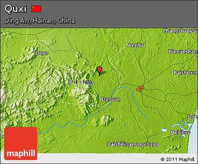 Physical 3D Map of Quxi