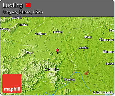 Physical 3D Map of Luoling