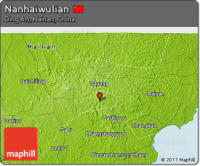 Physical 3D Map of Nanhaiwulian