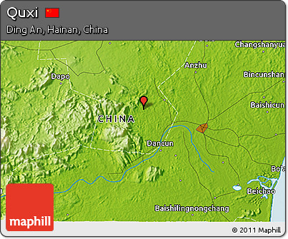 Physical 3D Map of Quxi