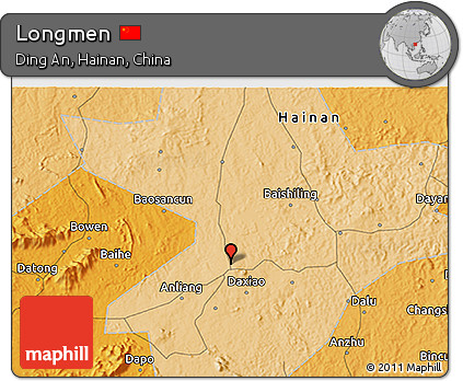 Political 3D Map of Longmen