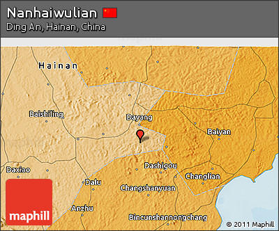Political 3D Map of Nanhaiwulian