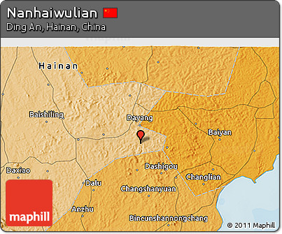Political 3D Map of Nanhaiwulian