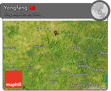 Satellite 3D Map of Yongfeng