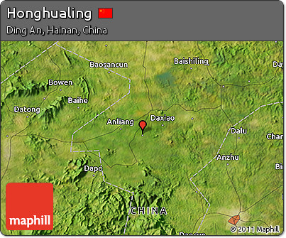 Satellite 3D Map of Honghualing