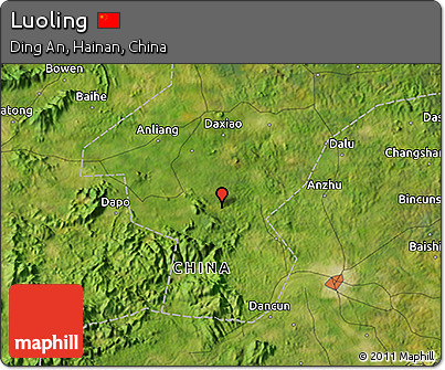 Satellite 3D Map of Luoling