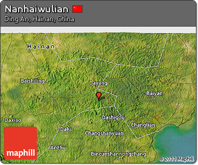 Satellite 3D Map of Nanhaiwulian