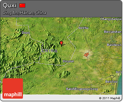 Satellite 3D Map of Quxi